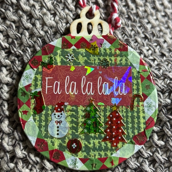 New Handmade 3”x3” wooden “Merry Christmas” tree ornament $11 - Picture 3 of 6